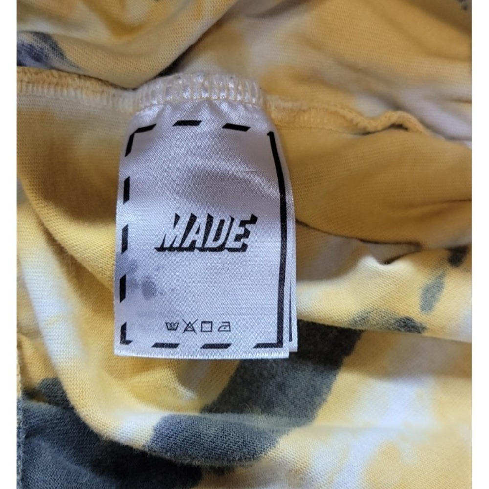 Hypland X Naruto Shippuden Skater Shorts Size Large Yellow Tie Dye Inseam 9" Y2K - Picture 9 of 14